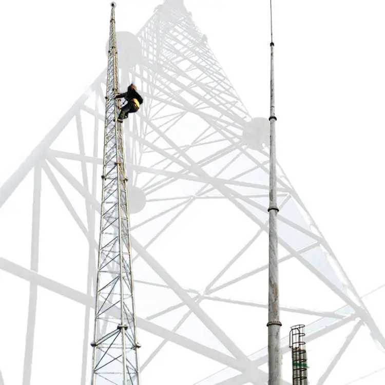Galvanized Lattice Lightning System Telecommunication Steel Towers