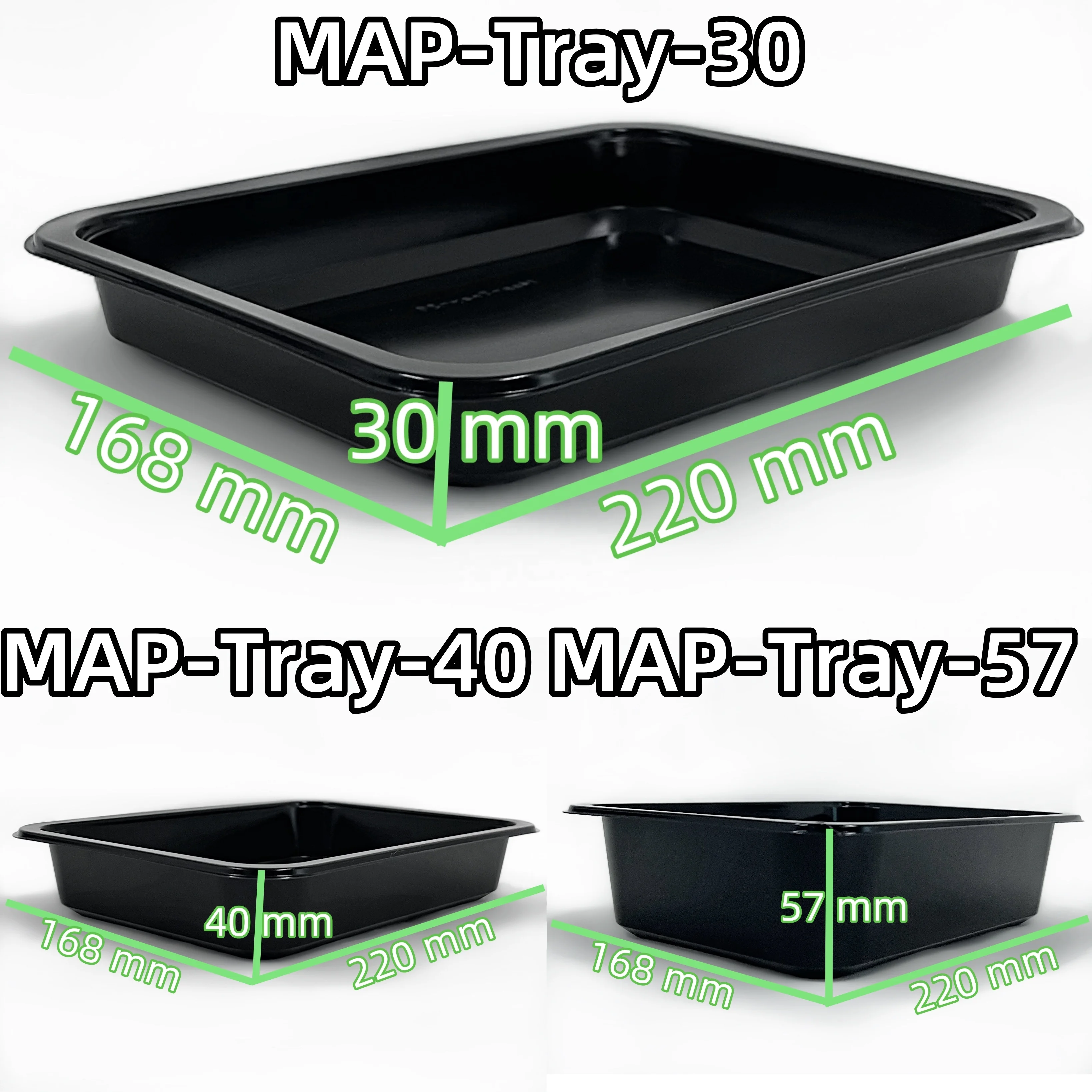 Hot Sale MAP Fast Food Recyclable Plastic Food Tray Package Small Plastic Tray Sealing Container
