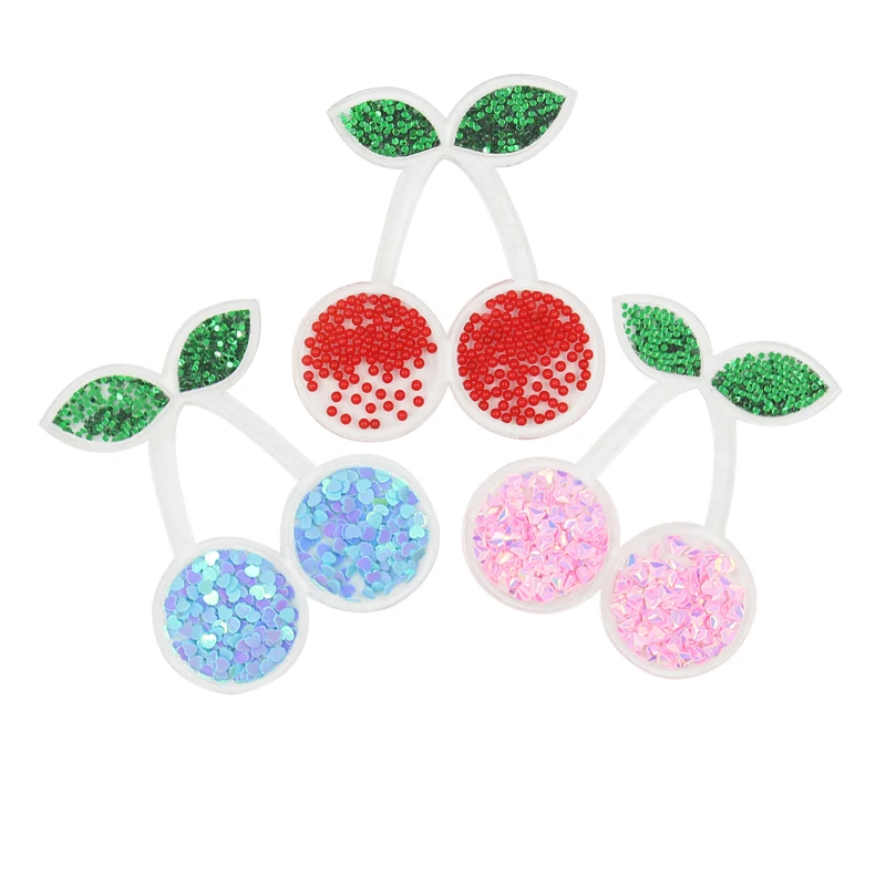 Fill In Sequin Confetti Hot Sale 3D Crafts Cherry Lollipop Planar Acrylic Resin For Girls Hair Bows