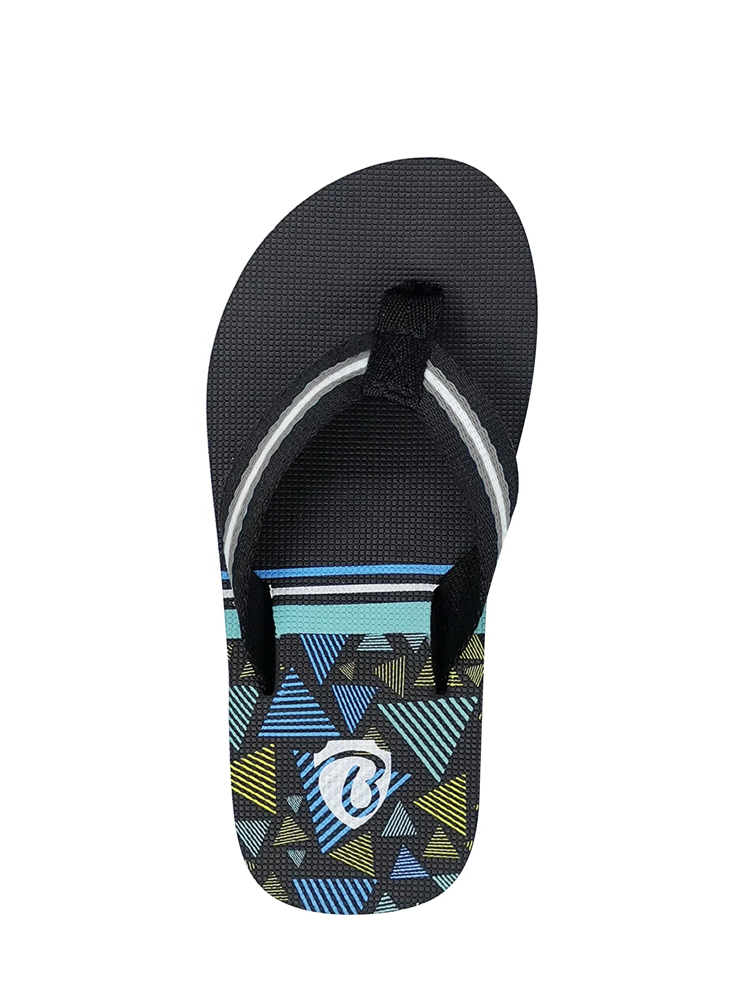 Custom logo personalize beach natural wholesale rubber EVA kids flip flop