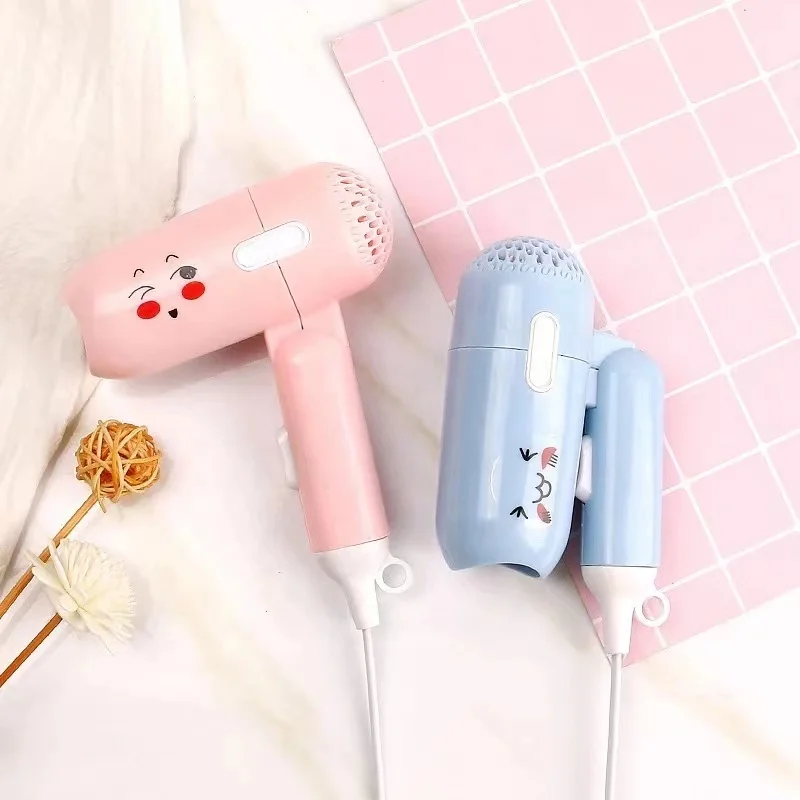 Hot Sales Cartoon Hair Blow Foldable Household Portable Hair Blower Cute Mini Hair Dryer