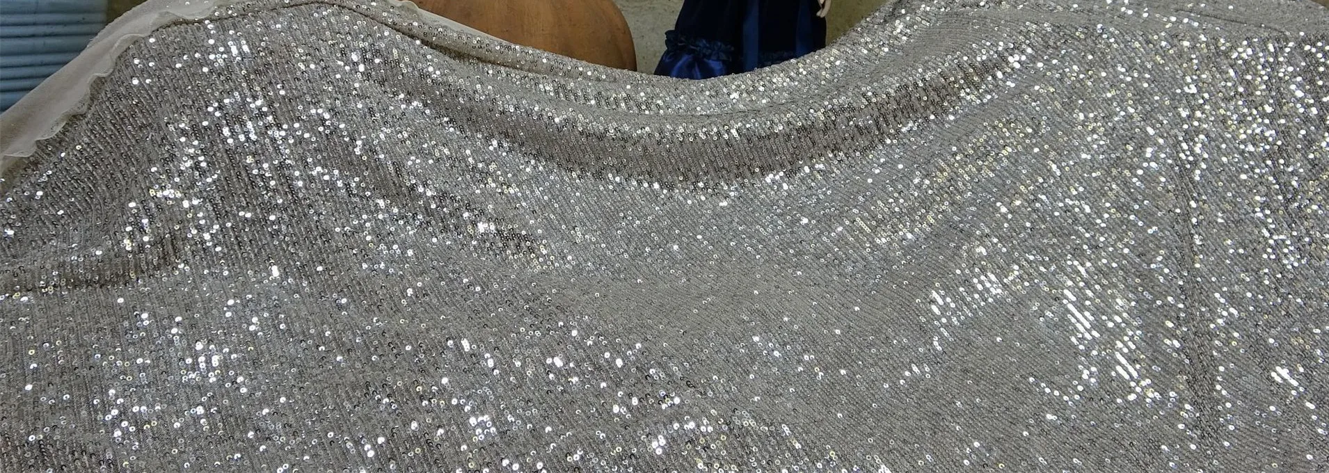 Glitter Tulle Fabric Blingbling Nylon Tulle Beaded Sequin for high-end Fashion wedding dress and skirt