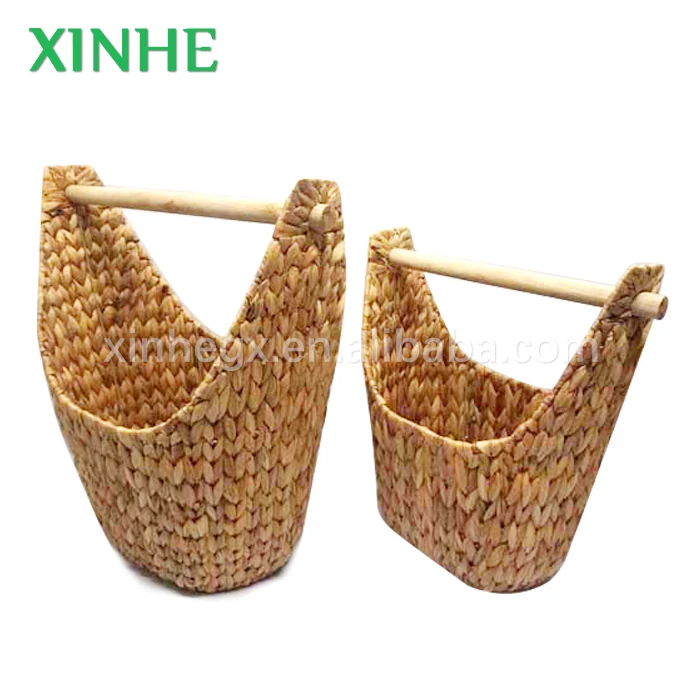 XH Empty Gift Basket Basket Handmade Weave seagrass Water Hyacinth Storage Basket