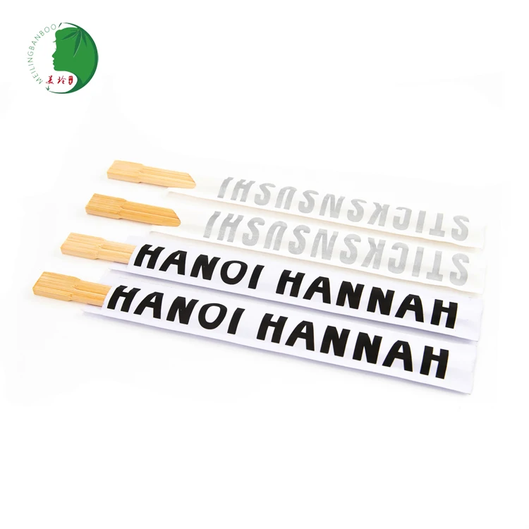 Panda Biodegradable Round Flat Wood Japanese Wooden Bamboo Logo Easy  Chopsticks Sleeve Manufacturer Sumpit Dari Bali