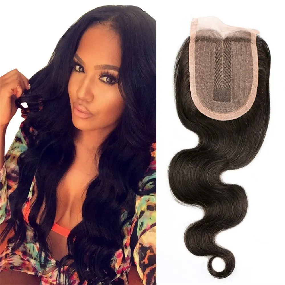 Bliss Emerald  Virgin Brazilian Human Hair 3.5x4 Swiss Lace Closure Body Wave  Middle Part Natural Color