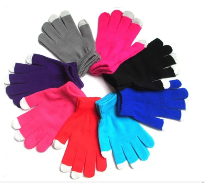 Touch Screen Winter Cold and Warm Gaming Acrylic Cotton Knitted hand Gloves