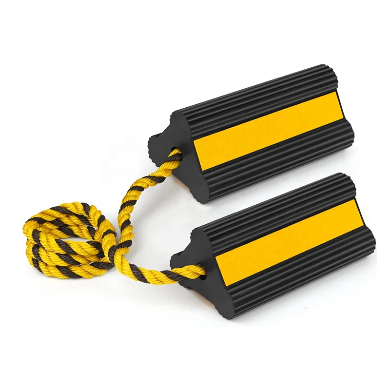 Heavy Duty Rubber Dual Wheel Chocks Front and Back  RV Leveling Blocks Non Slip Base