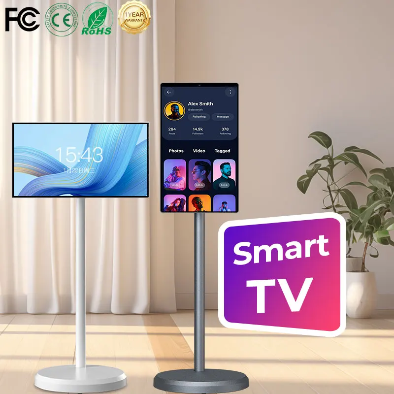 Moveable Standby Me Display Monitor Portable Smart Tv For Meeting Classroom Fitness Singing Camping Gaming