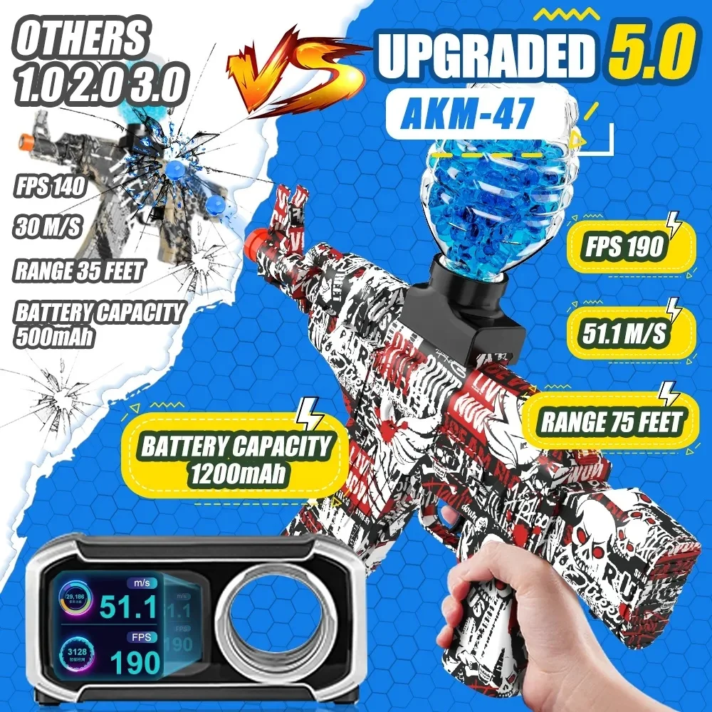 Upgrade Version Rechargeable Battery Electric Gel Ball Blaster Hydrogel Blaster Gun