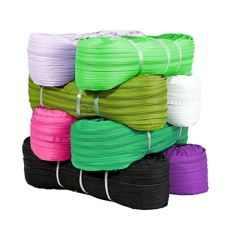 Nylon Cfc Zipper Rolls Size 7 Custom Zip Nylon Rainbow Zipper Tape 5 For Bag Garment Jacket No.5 Nylon Zipper Long Chain A Grade