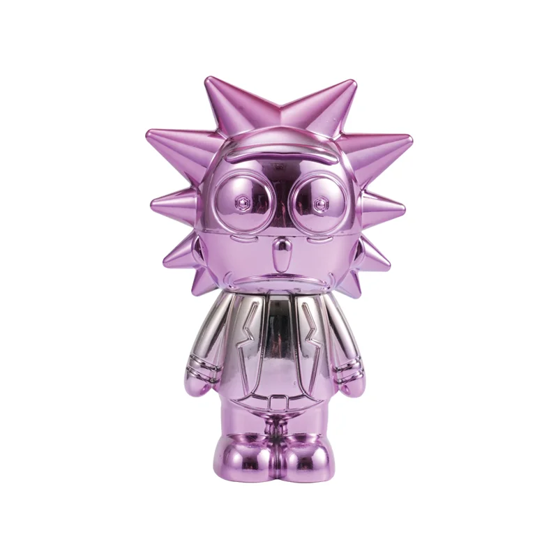Factory Stock Of High-Quality Smoking Accessories Colorful Cartoon Character Rick Metal Manual Tobacco Grinder