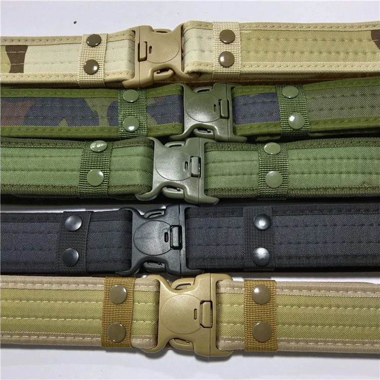
Made in China High Quality 130cm 600D Oxford Cloth Nylon Camouflage Plastic Buckle Military Belt Tactical Police Duty Belt 