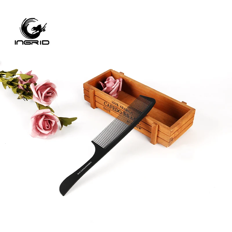 High Quality Professional Salon Hairdressing Antistatic Carbon Fiber Comb For Barber Hair Cutting