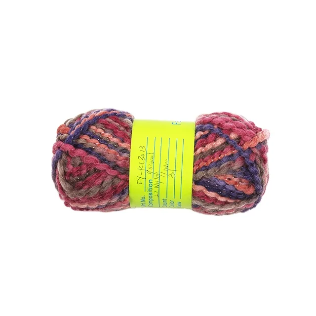 suzhou huicai yarn factory wholesale good quality hand knitting blend slubby wool yarn