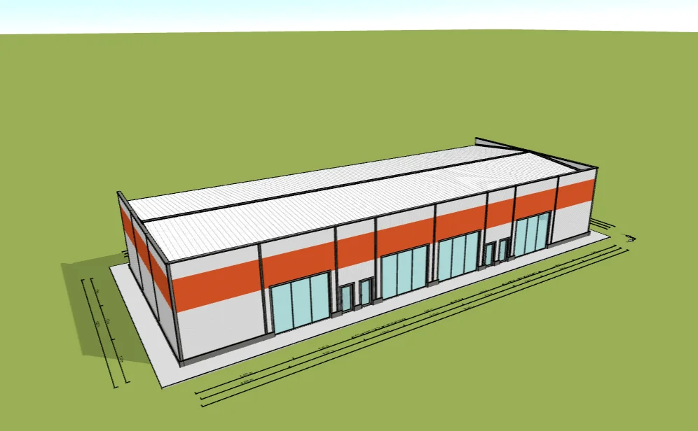 Modern Industrial Design Style Multi-Storey Prefabricated Steel Structure Light Type Workshop Warehouse Exhibition Hall Showroom