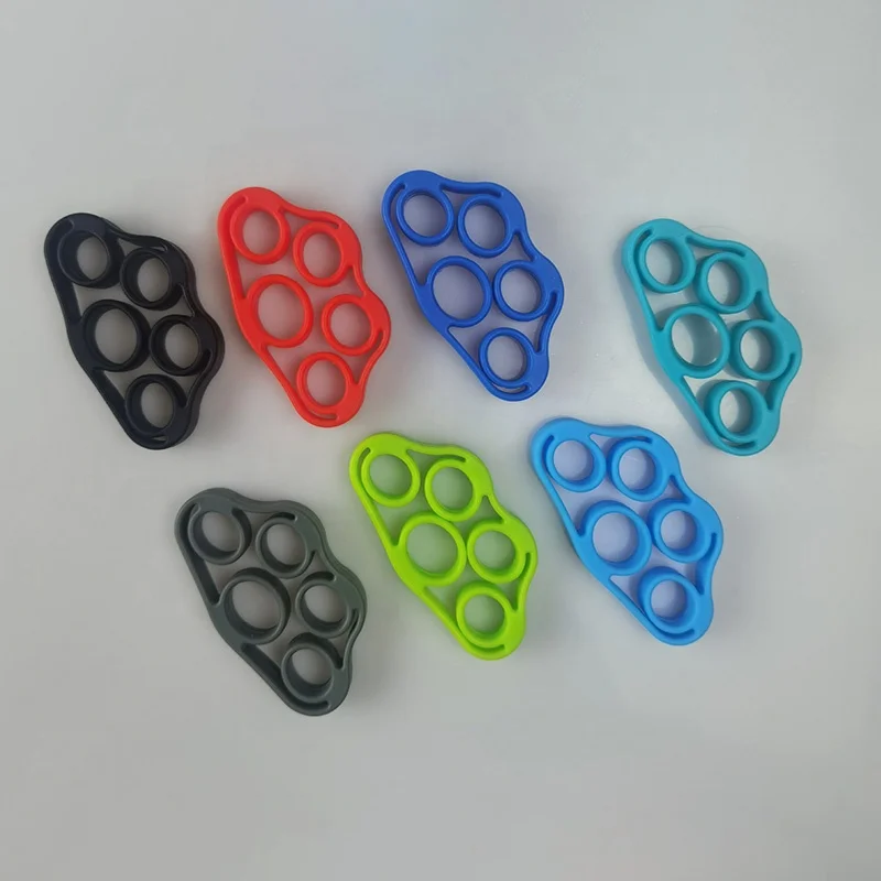 Wholesale 6.6lb 8.8lb 11lb Hand Grip Finger Extensor Puller Stretcher Resistance Bands Silicone Hand Finger Strength Trainer