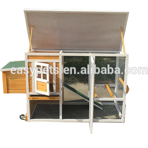 top sell Lock Industrial Wire Netting Cage Layer Removable Tray & Ramp Poultry Chicken Coop with Outdoor Ventilation Door