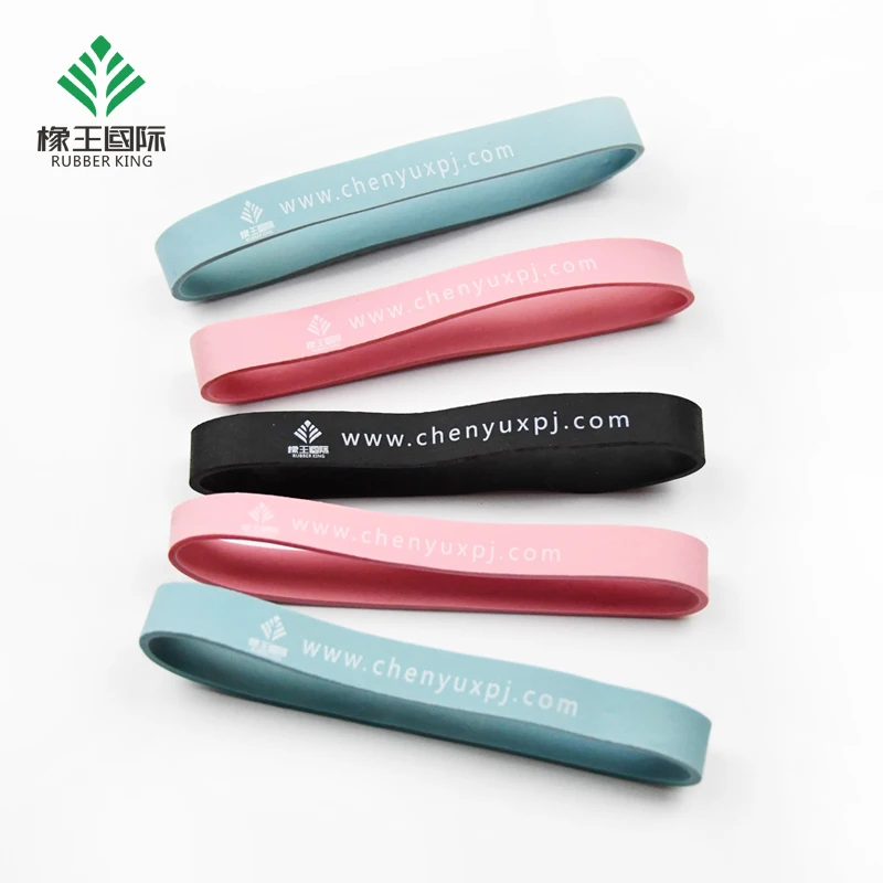 Бесплатный образец, индивидуальный логотип, цветные высокоэластичные прочные резинки оптом с фабрики, прямые продажи