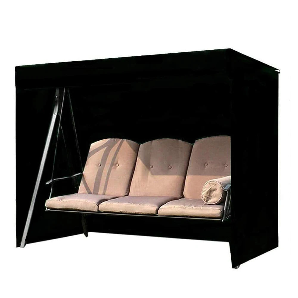 Factory Price Black Rectangle Oxford Patio Swing Cover with Waterproof