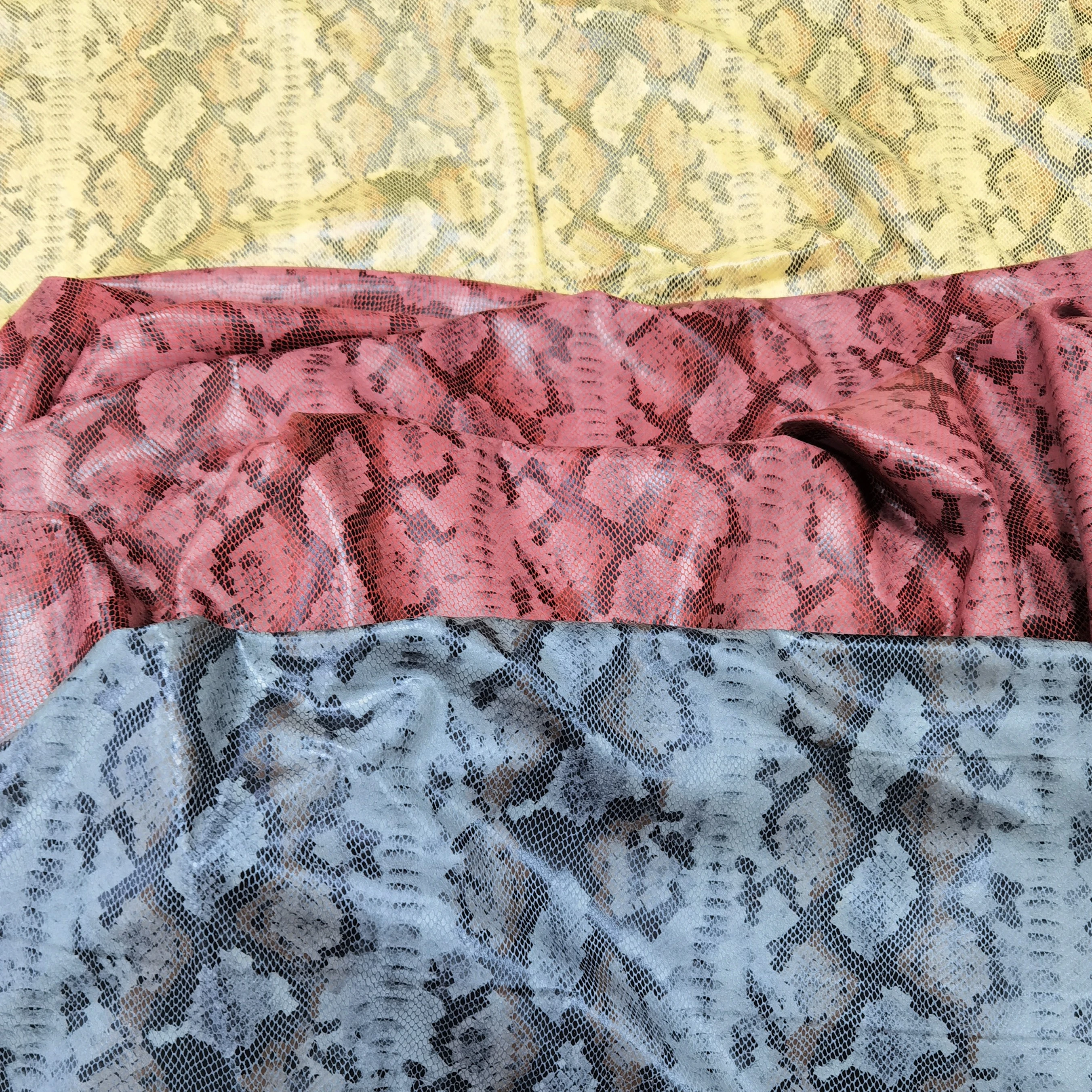 1.2mm Faux Snake Skin Leather scuba Base Fake for Bag Use