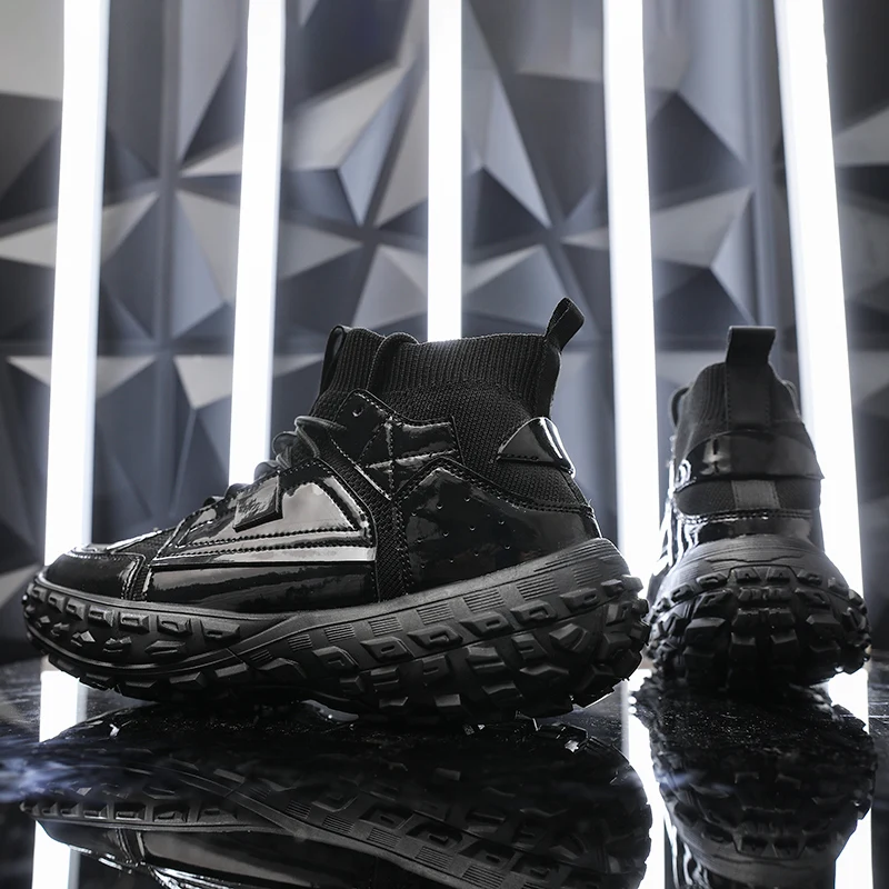 Brand Logo Custom Men High Top Sock Design Fashion Casual Sneakers Tire Sole Blank Mesh Breathable Sports Running Shoes for Man