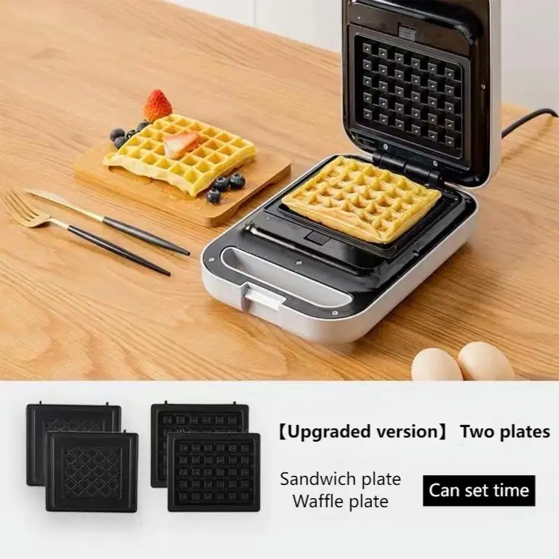 Smart Timing Detachable Waffle Maker Cheese Portable Breakfast Maker Toaster Electric Mini Sandwich Maker