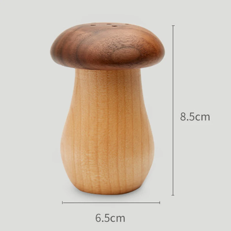 Custom Logo Japanese Style Solid wood toothpick holder box black walnut wooden mushroom cute shape storage kitchen