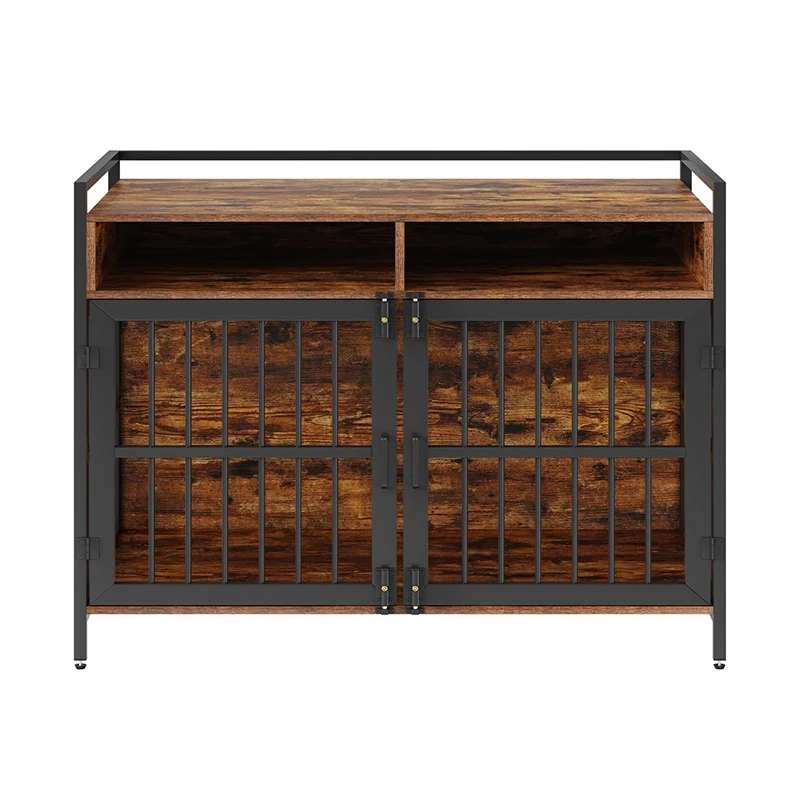 Modern Styled Custom Dog Kennel Breathable Metal Wood Crate Strong Iron Tube Board Plastic Tray Pallet Wholesale Price