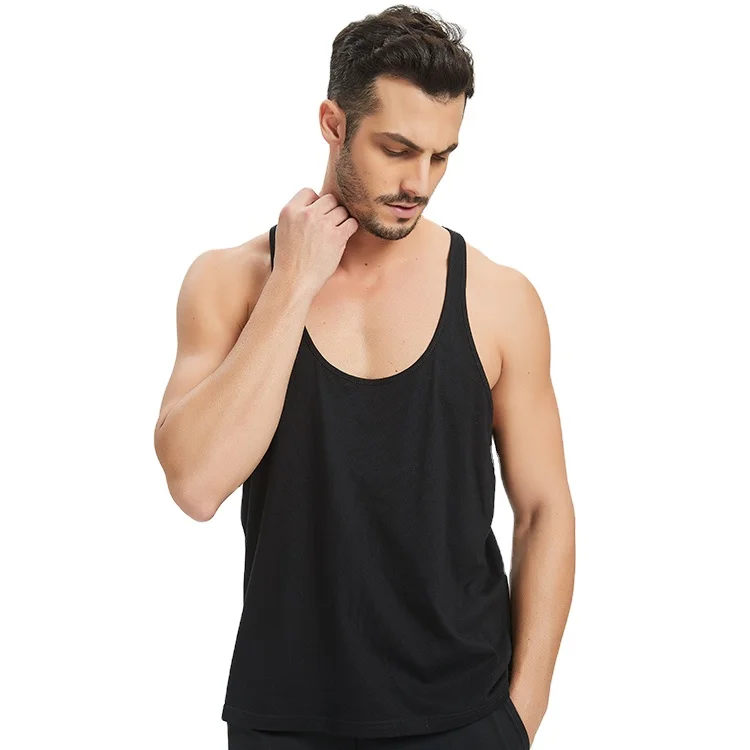 
wholesale gym cotton stringer tank top 