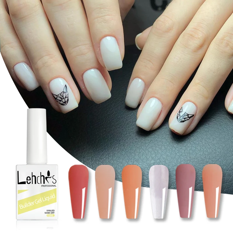 15ml Glass Bottles Soak Off Nails Colour 4 In 1 No Heat No Ph Bonder Colors Nail Extension Base Nail Gel Builder in Bottle