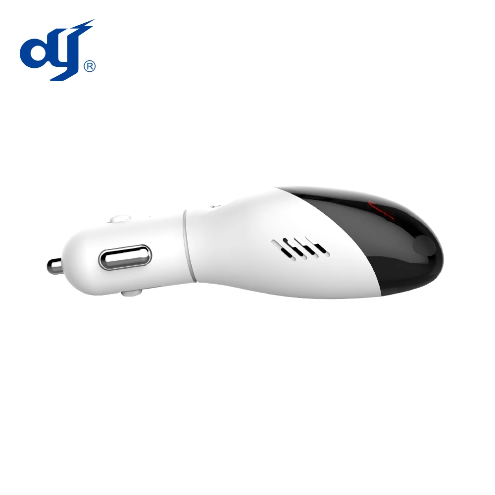 Intelligent 12V/24V 3 in 1 Plug-in Car Air Purifier with Dual USB Charger and Digital Display