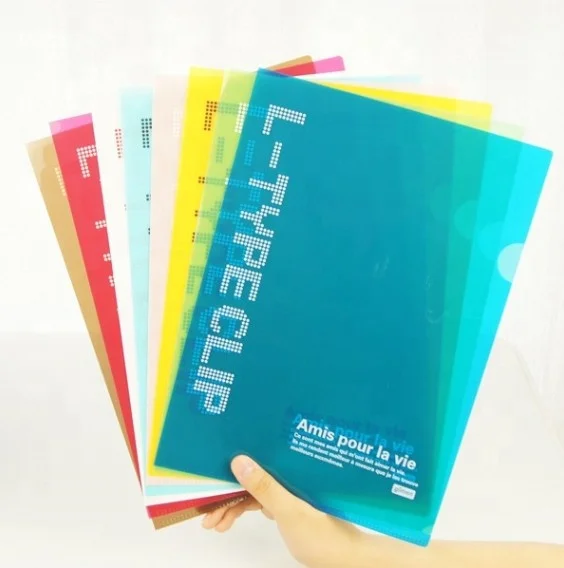 Factory customized plastic file folder transparent file with the most price advantage A4 size PP plastic display book folder