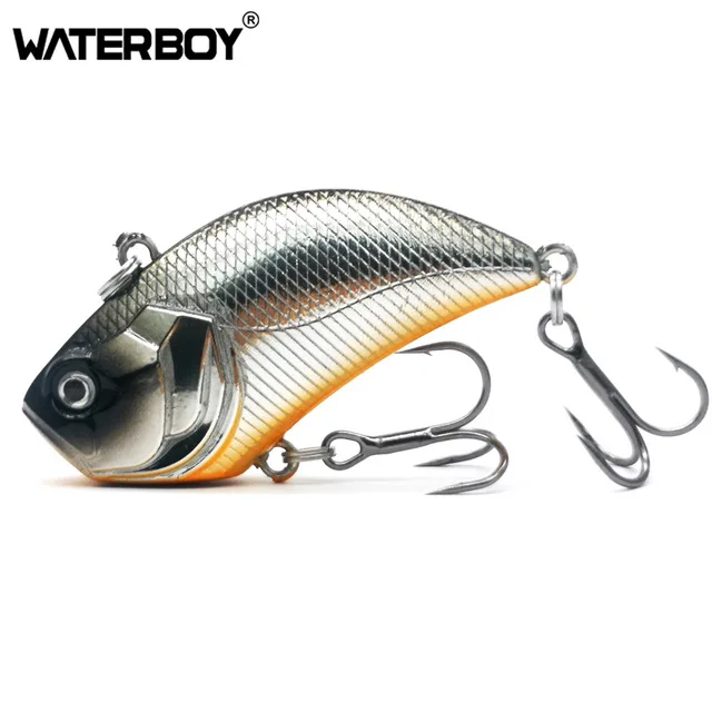 WATERBOY Custom Artificial Fish Tackle Pesca Mustard Hook 5.4cm 14.5g Saltwater Sinking Fishing Vibration Bait VIB Lure