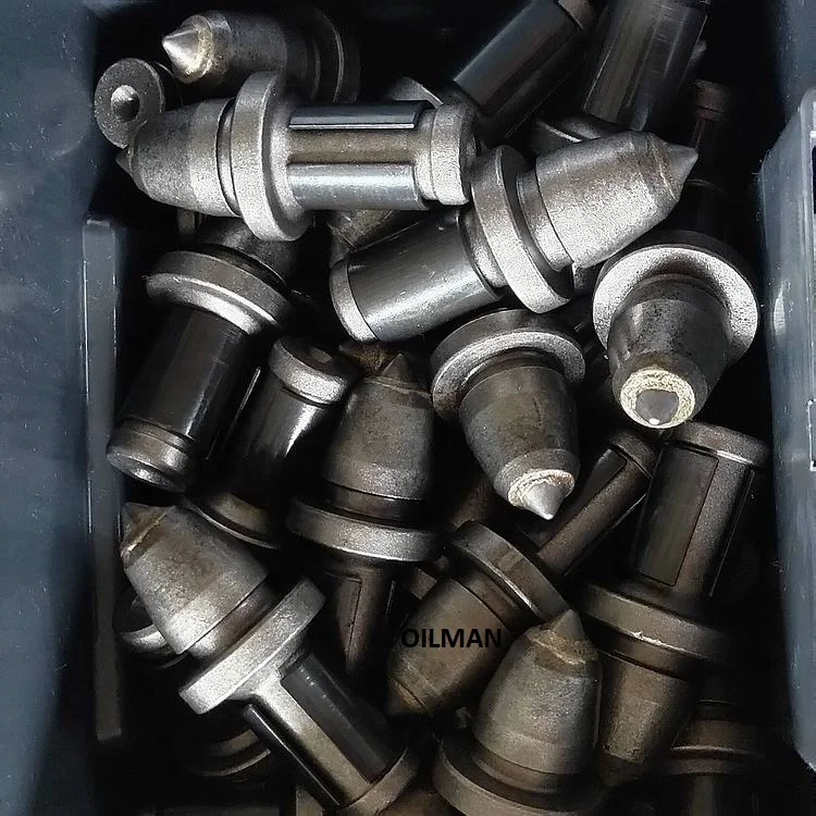 Tungsten Carbide Round Shank Coal Mining Drilling Bits / Picks / Bullet Teeth SM06 and Holder C87H