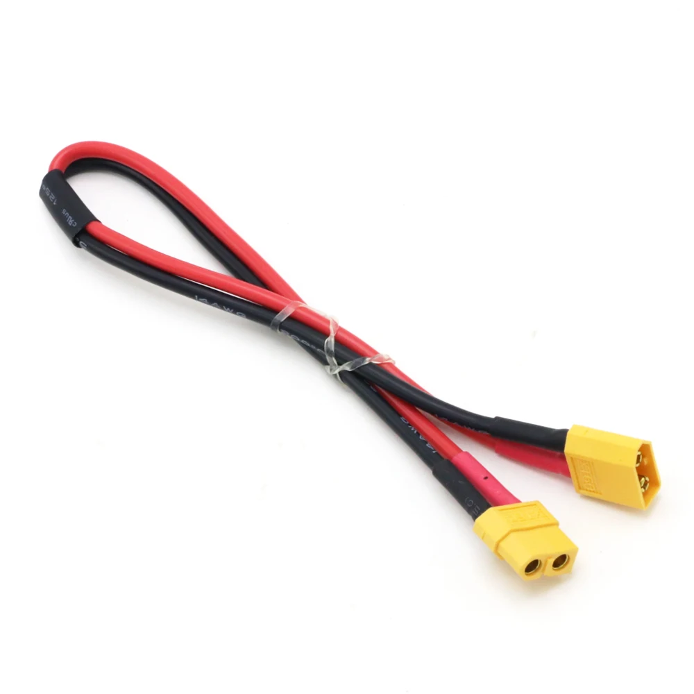 Amass Male XT60 T Plug to Female XT60 Deans Connector Adapter 14AWG 30CM Extension Cable Leads For RC Lipo Battery