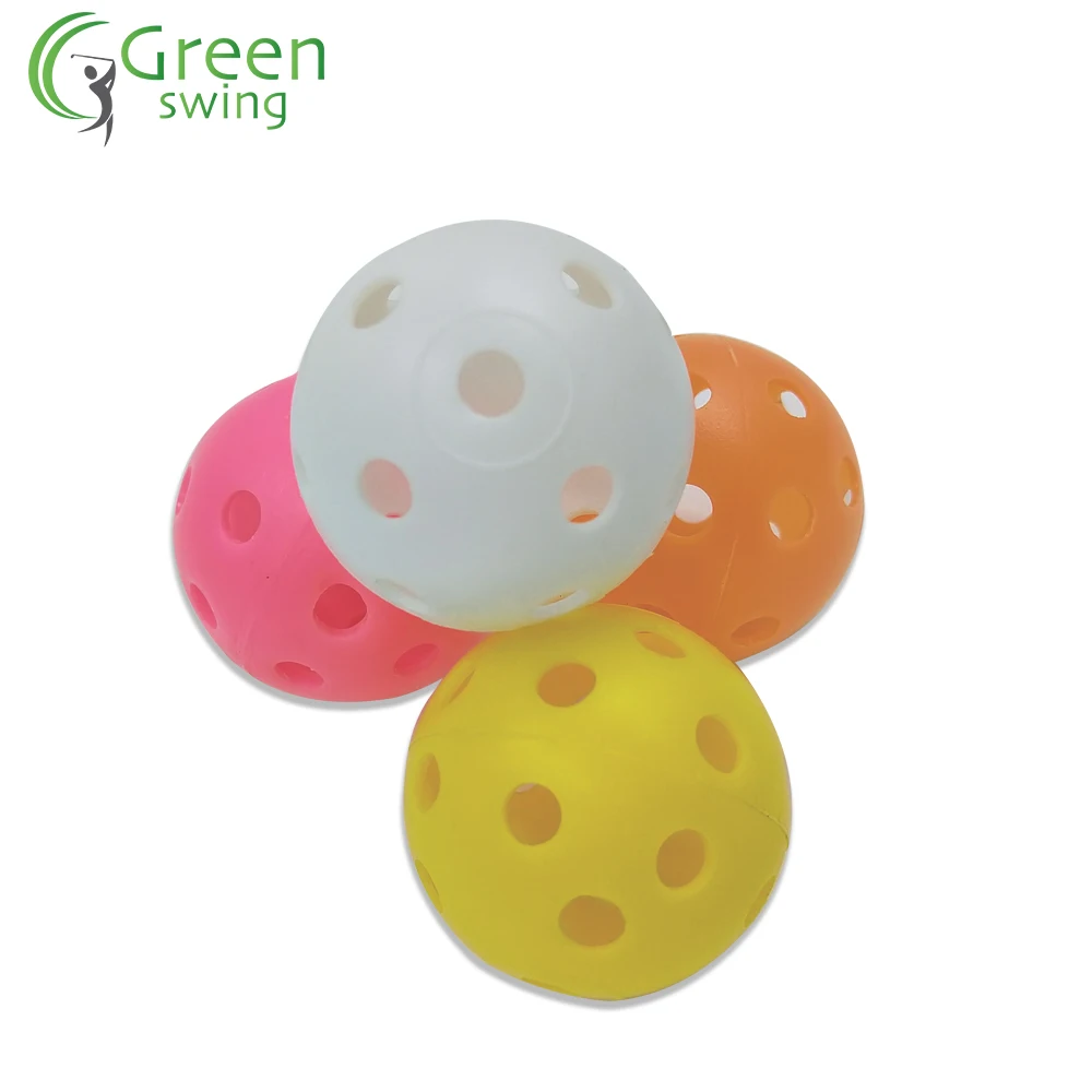 Light Colorful Hollowed Out Plastic Golf Balls For Promotion Gifts
