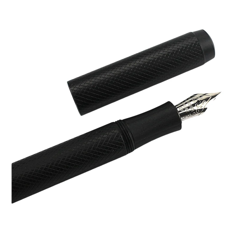 Customized luxury Black Metal Fountain Pen with Gift box For Gift