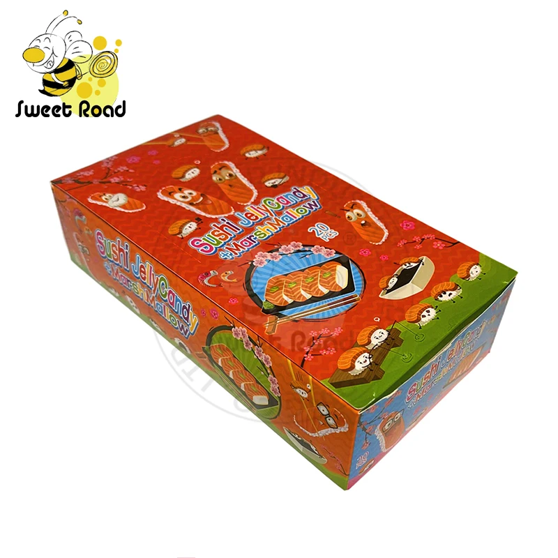 Halal Wholesale Hot Sale sushi jelly gummy candy and marshmallow japanese candy