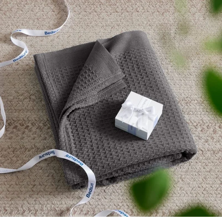 High Quality 100%Cotton Hospital Thermal Cellular Blanket Waffle Blanket For Hospital