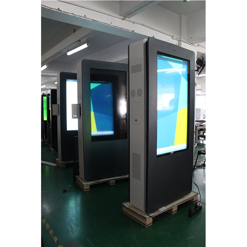 43 65 inch interactive totem outdoor android lcd display high brightness double sided outdoor digital signage kiosk enclosure