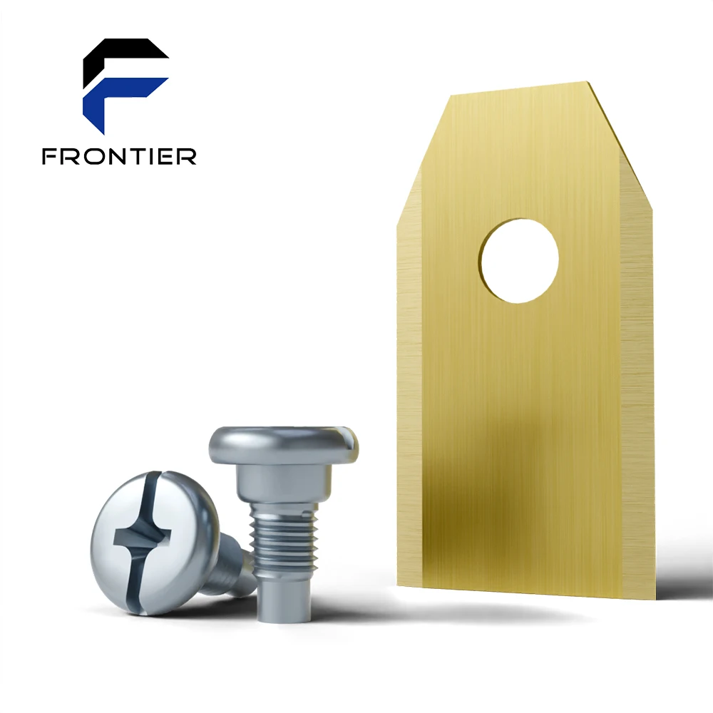 Wholesale robot lawn mower blade knife Gold titanium coating suitable for car lawn mowers