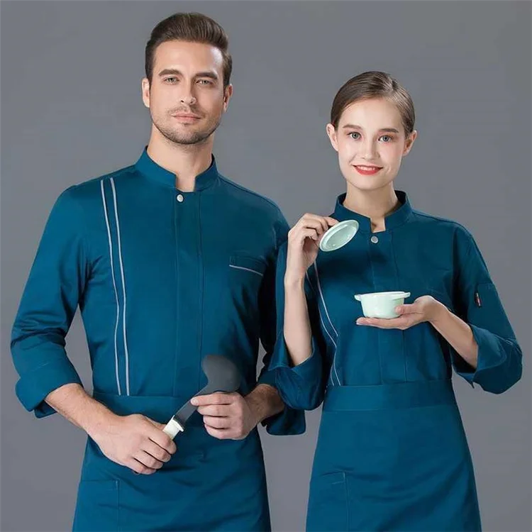 
Restaurant Kitchen Hotel Cookwear Catering Uniform Overwear Breathable Chef Uniform Jacket Casual Chef Coats 