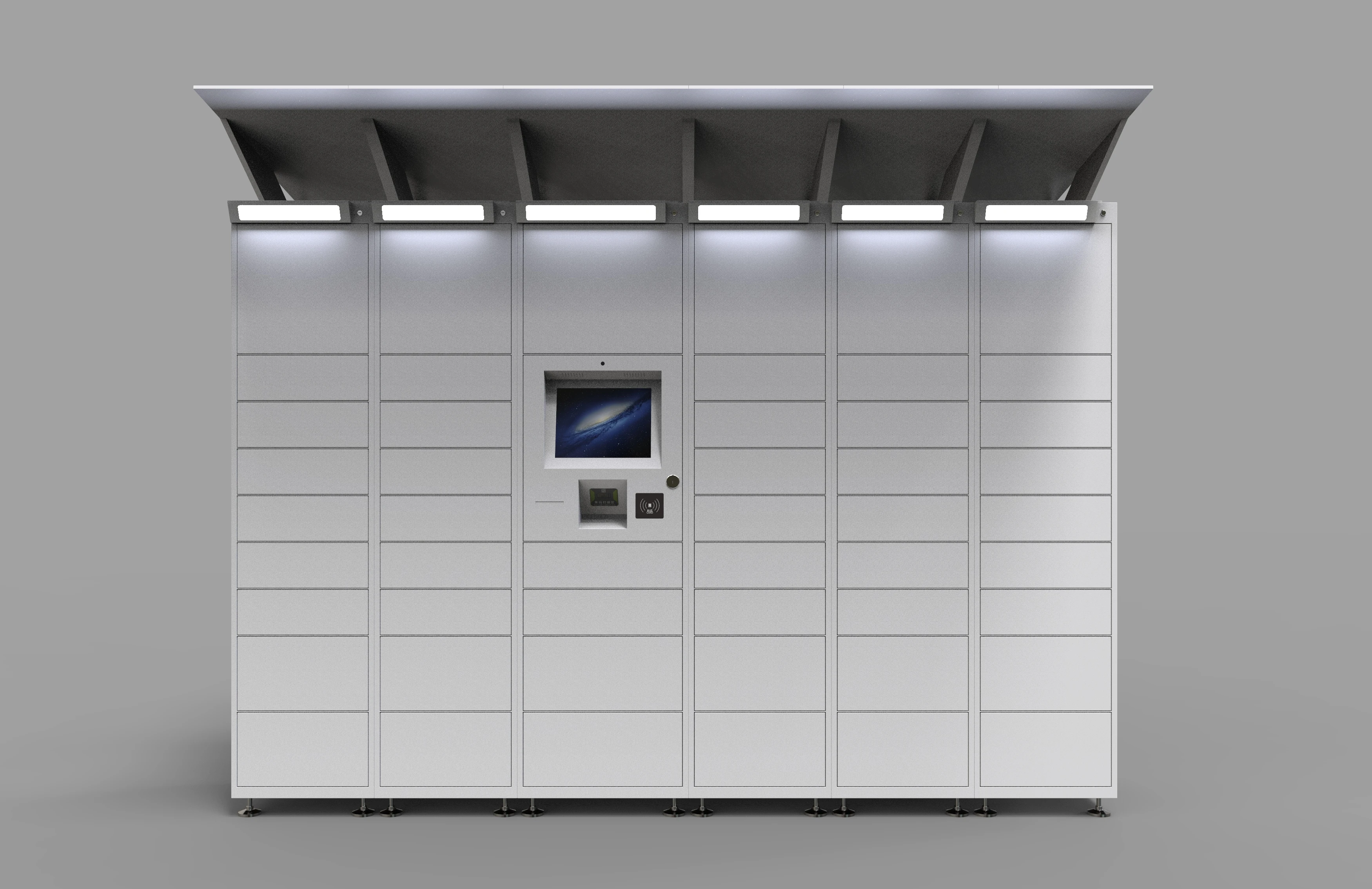 Electronic Intelligent Parcel Locker with Reinforced the Box Door for Apartment Package Delivery