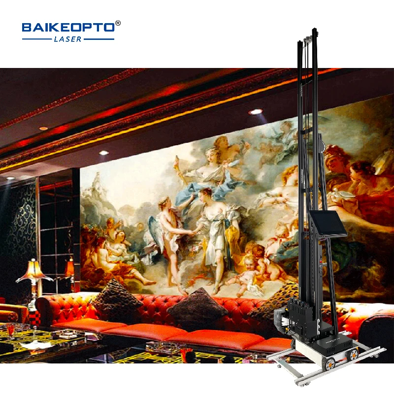 Digital UV Inkjet 4720 CMYKW Double Print Head Walls Printing Painting Machine