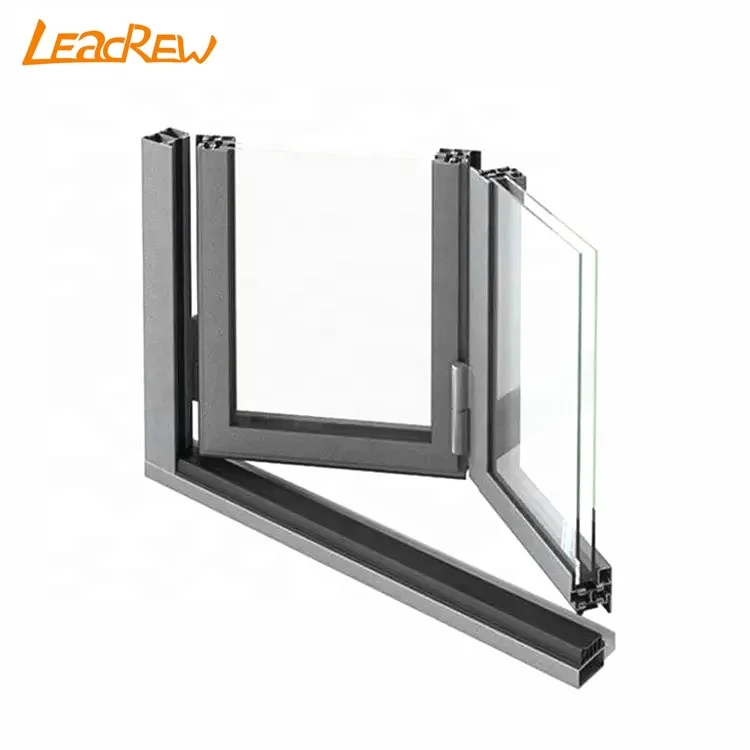 Balcony Glazing Folding Invisible Frameless Double Glass Aluminum Folding Window