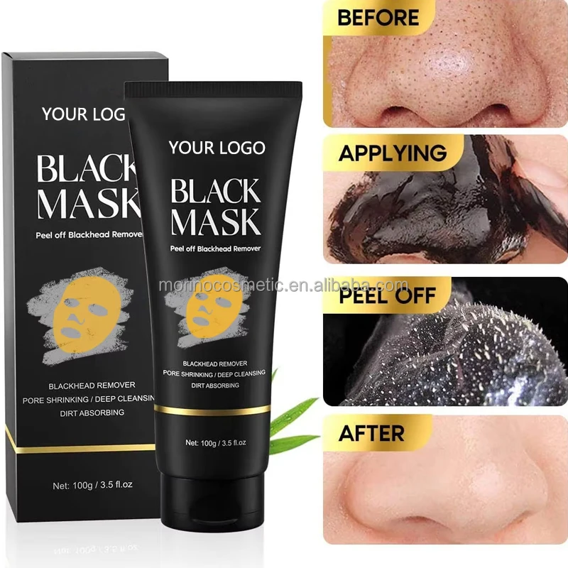 OEM ODM Deep Cleansing Charcoal Blackhead Removal Peel Off Mask Black Mask Facial Peel Off Face Mask