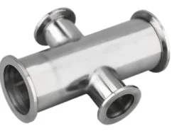 vacuum stainless steel SS304 SS316 welded flanged 4way cross