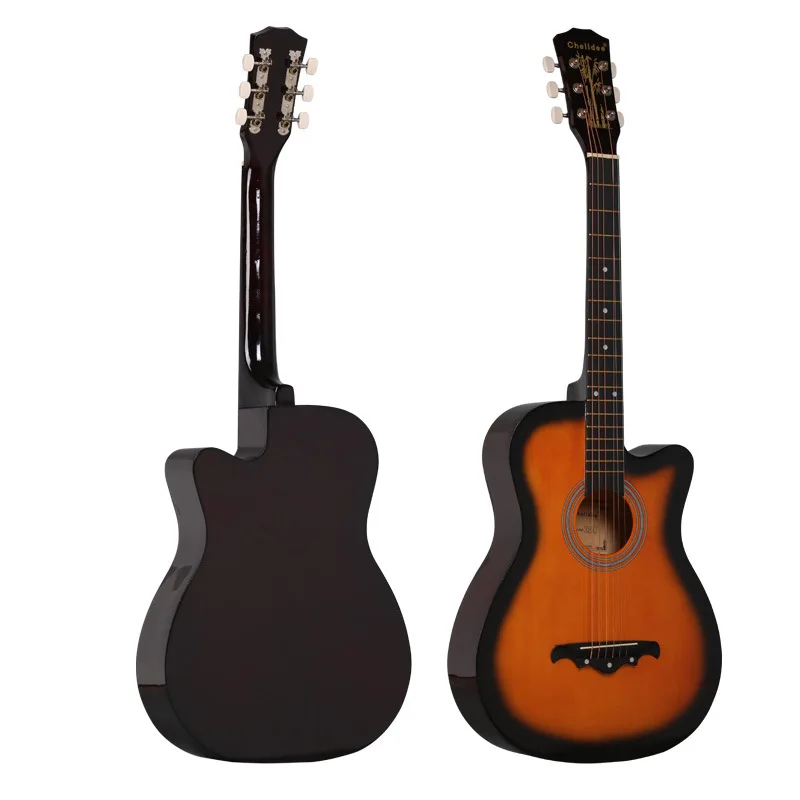 Wholesale Cheap Musical Instruments Basswood High Quality Kids 38 Inch Beginner Acoustic Guitar