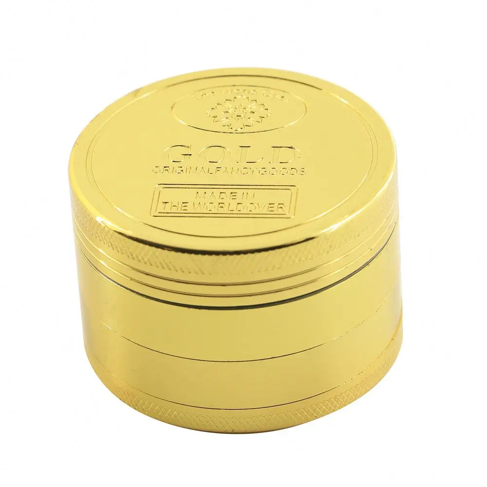 
High quality glod herb grinder moledor 52mm 4 parts weed herb grinder tobacco 