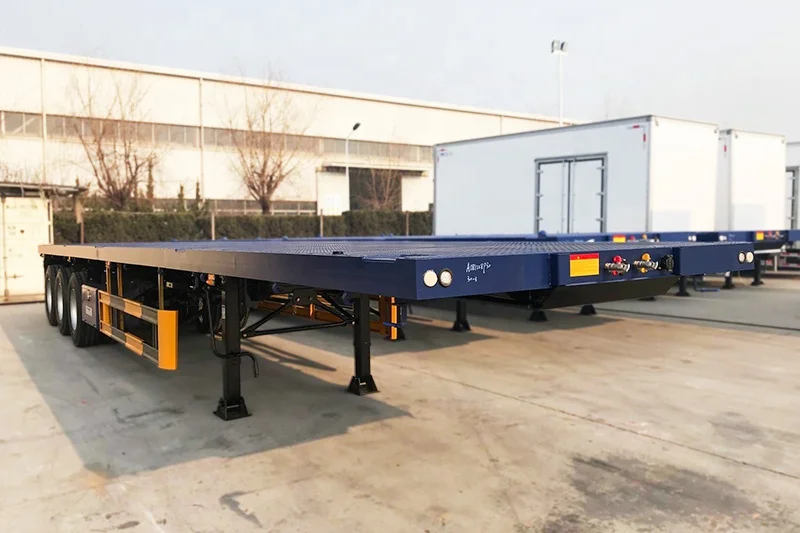 20/40FT Flat deck Pack Trailers platform For Container & Bulk Cargo Transport